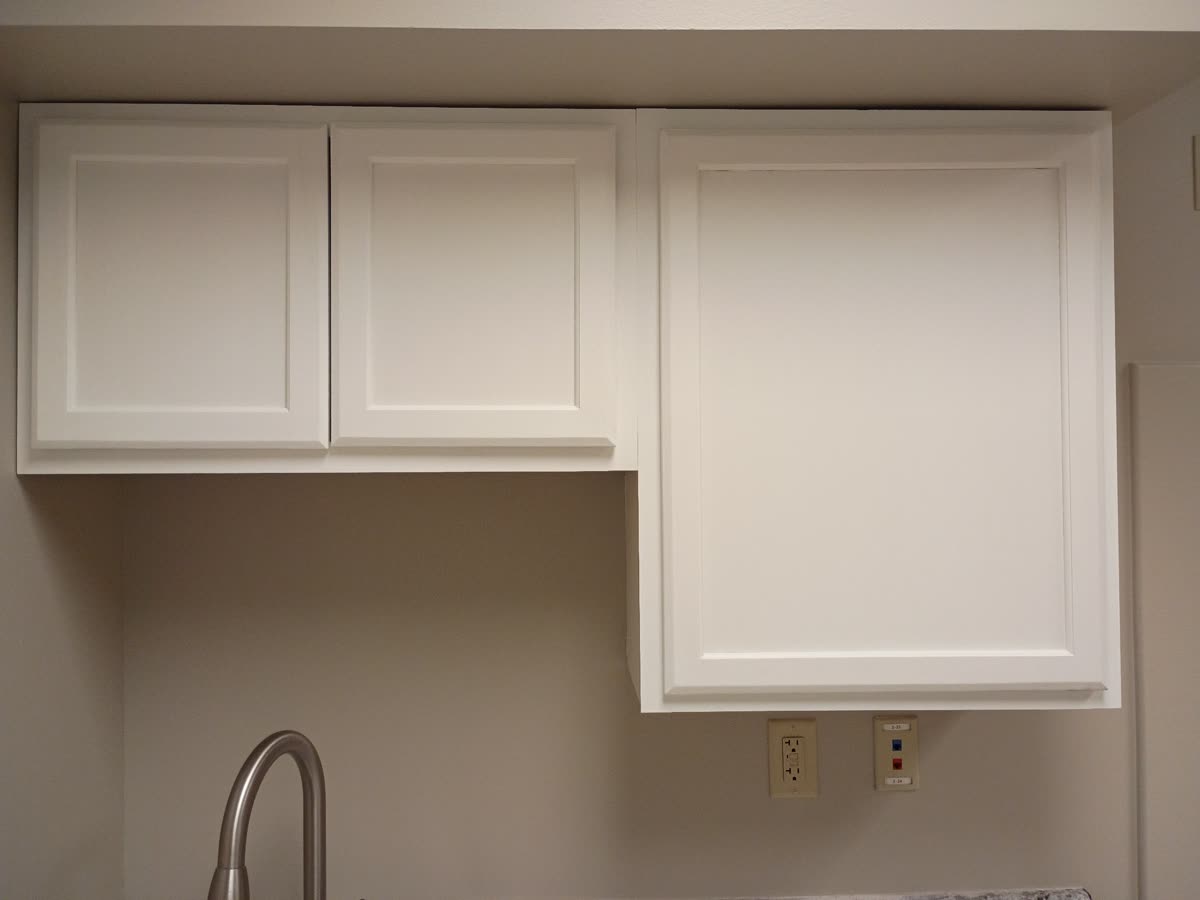 Refinished white cabinets