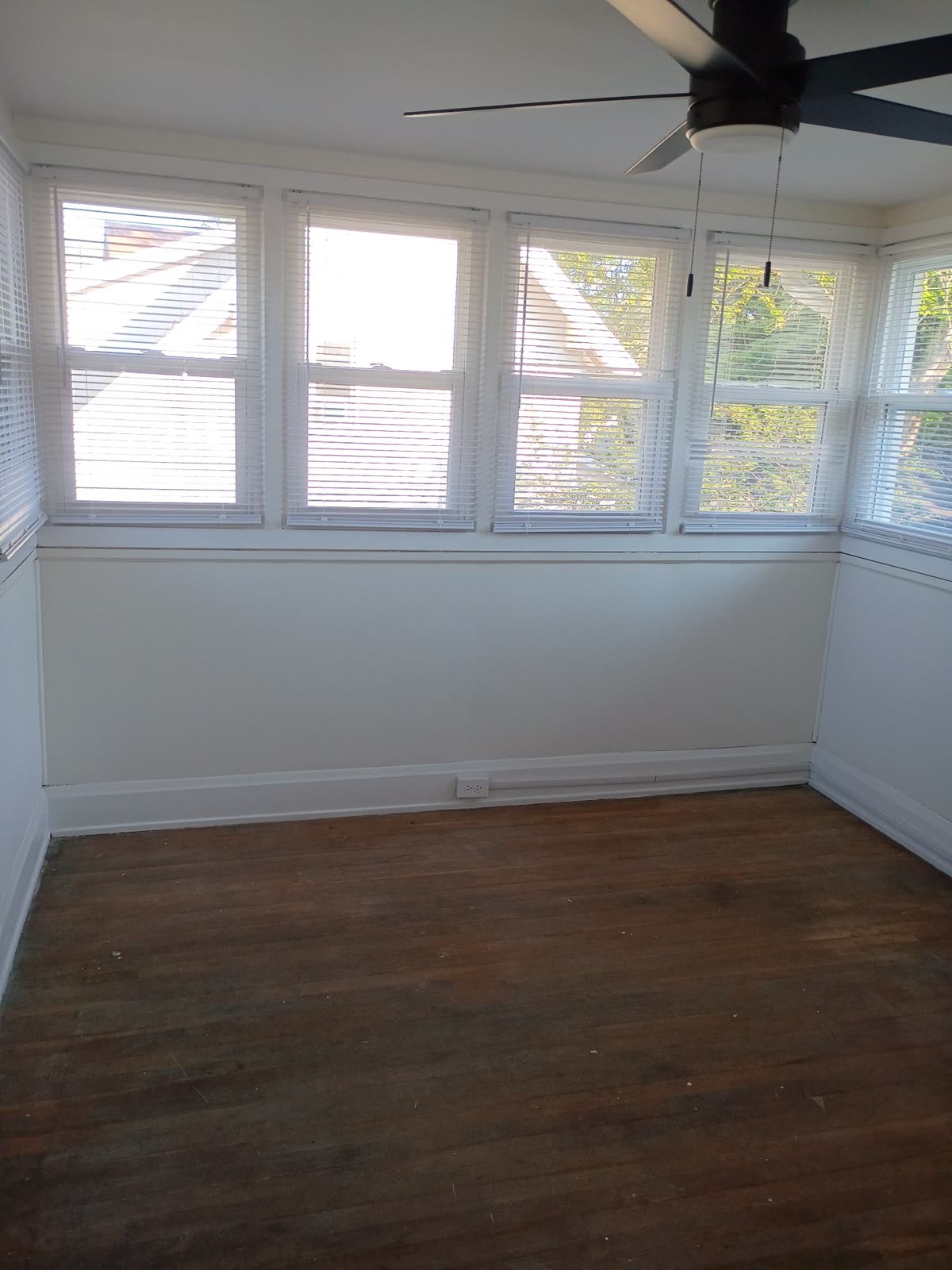 White sunroom before repaint
