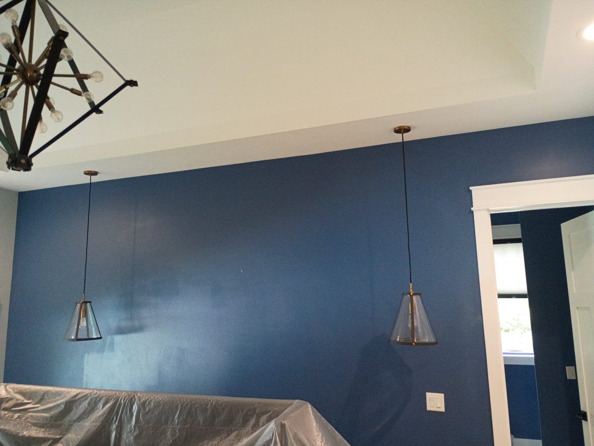 Finished blue bedroom